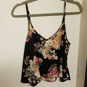 Flower print crop top size L